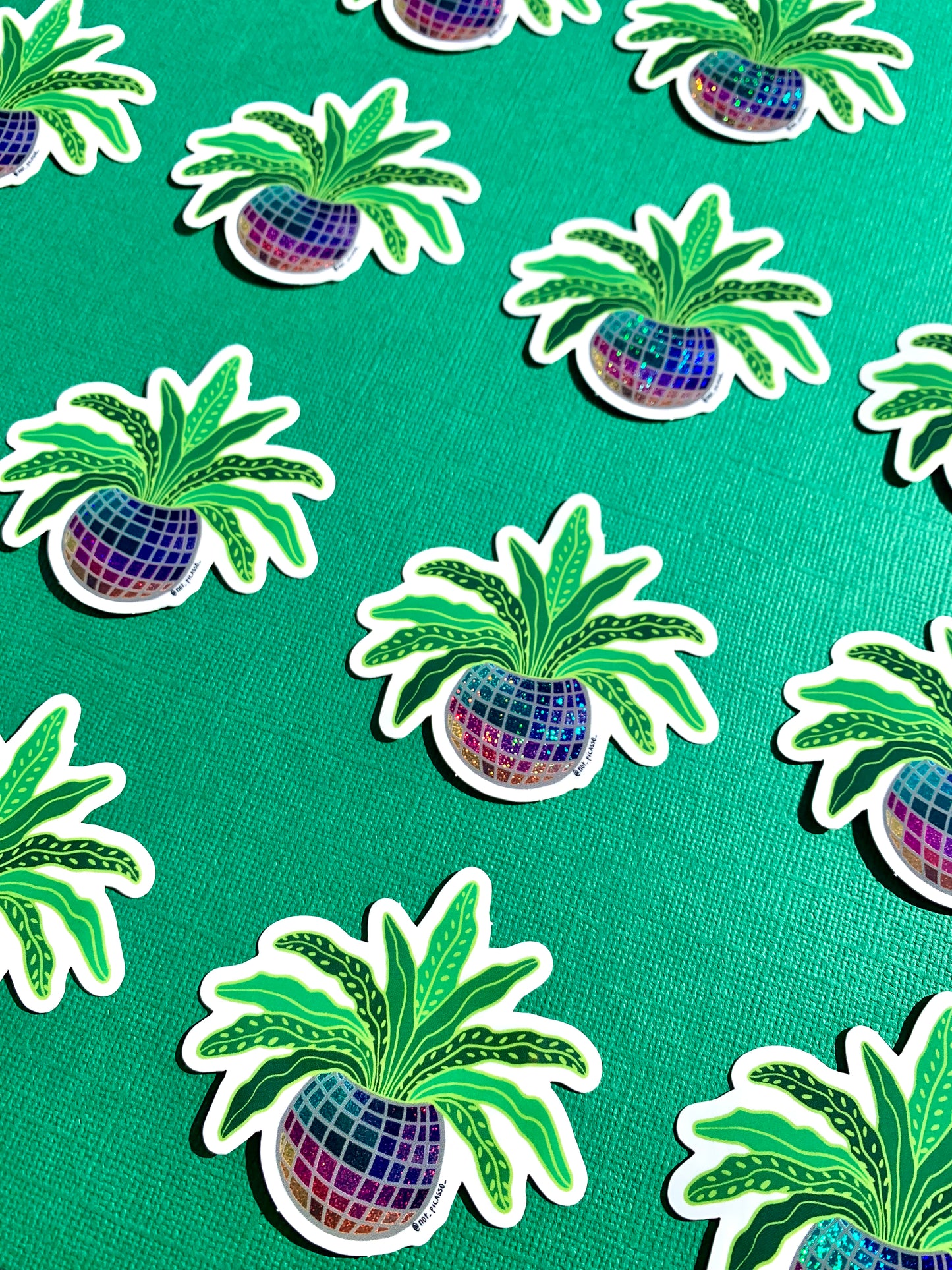 Disco Ball Planter Sticker