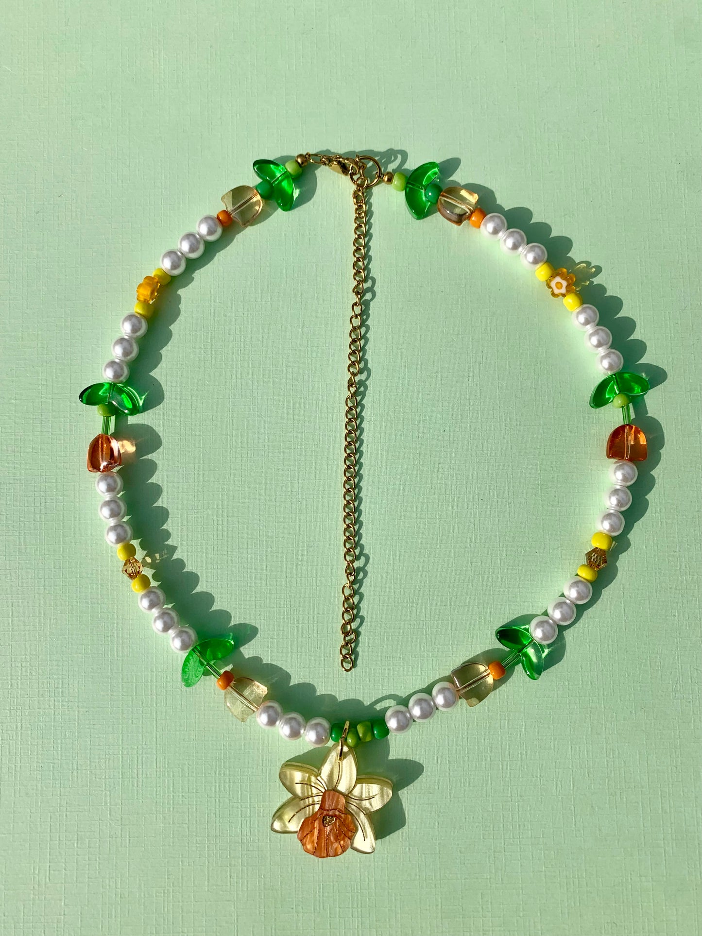 Daffodil Beaded Necklace