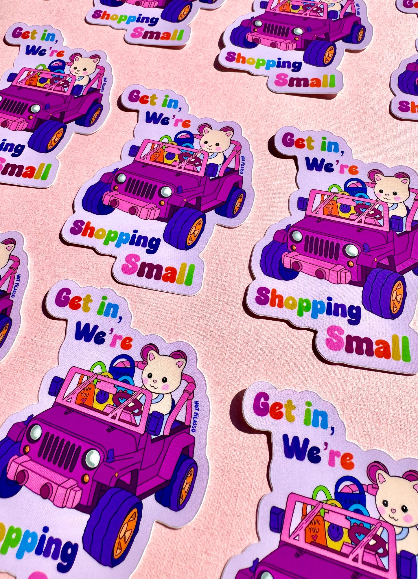 Get in, We’re Shopping Small Sticker