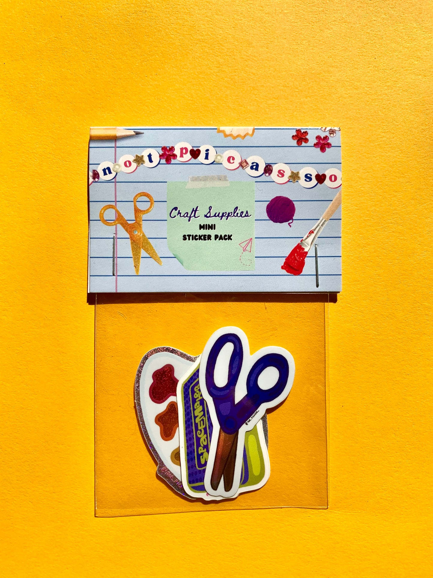 Mini Craft Supplies Sticker Pack