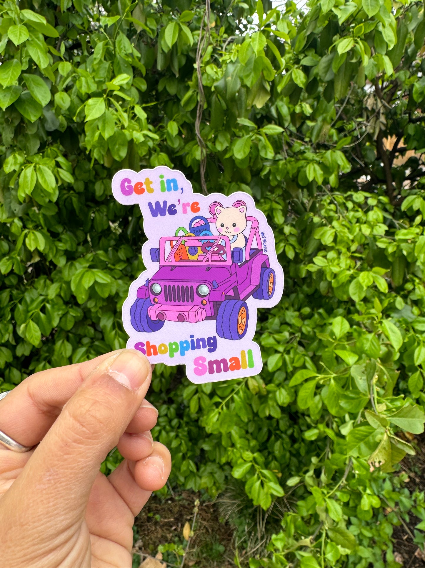 Get in, We’re Shopping Small Sticker