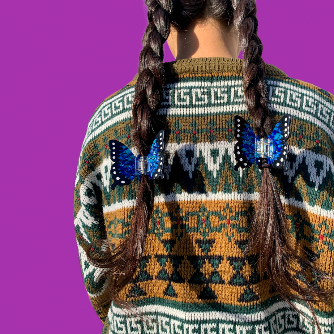 Blue Morpho Hair Claw