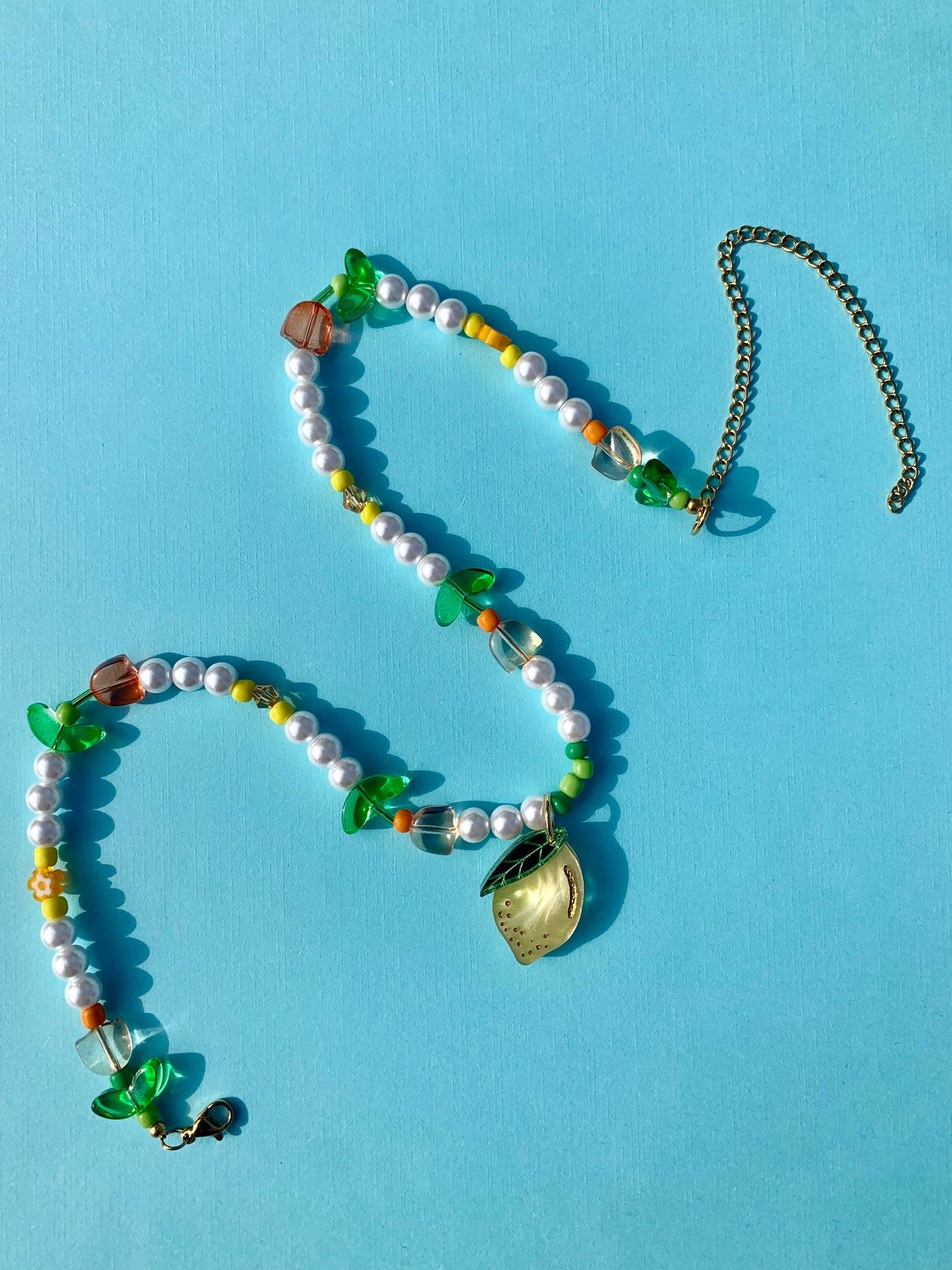 Little Lemon Beaded Necklace