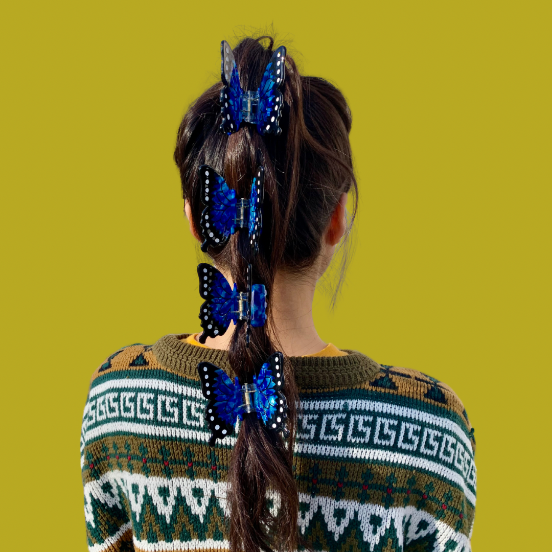 Blue Morpho Hair Claw