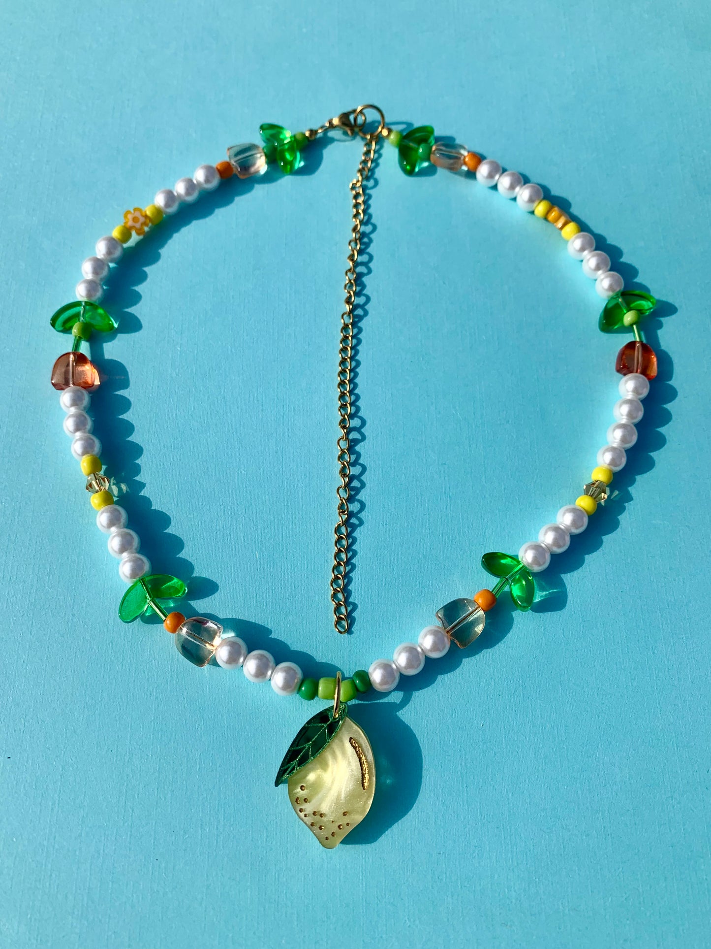 Little Lemon Beaded Necklace