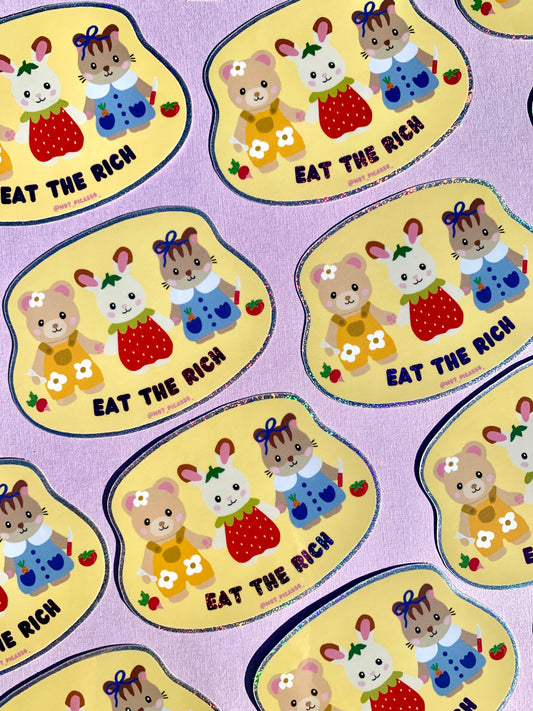 Eat the Rich Critter Sticker