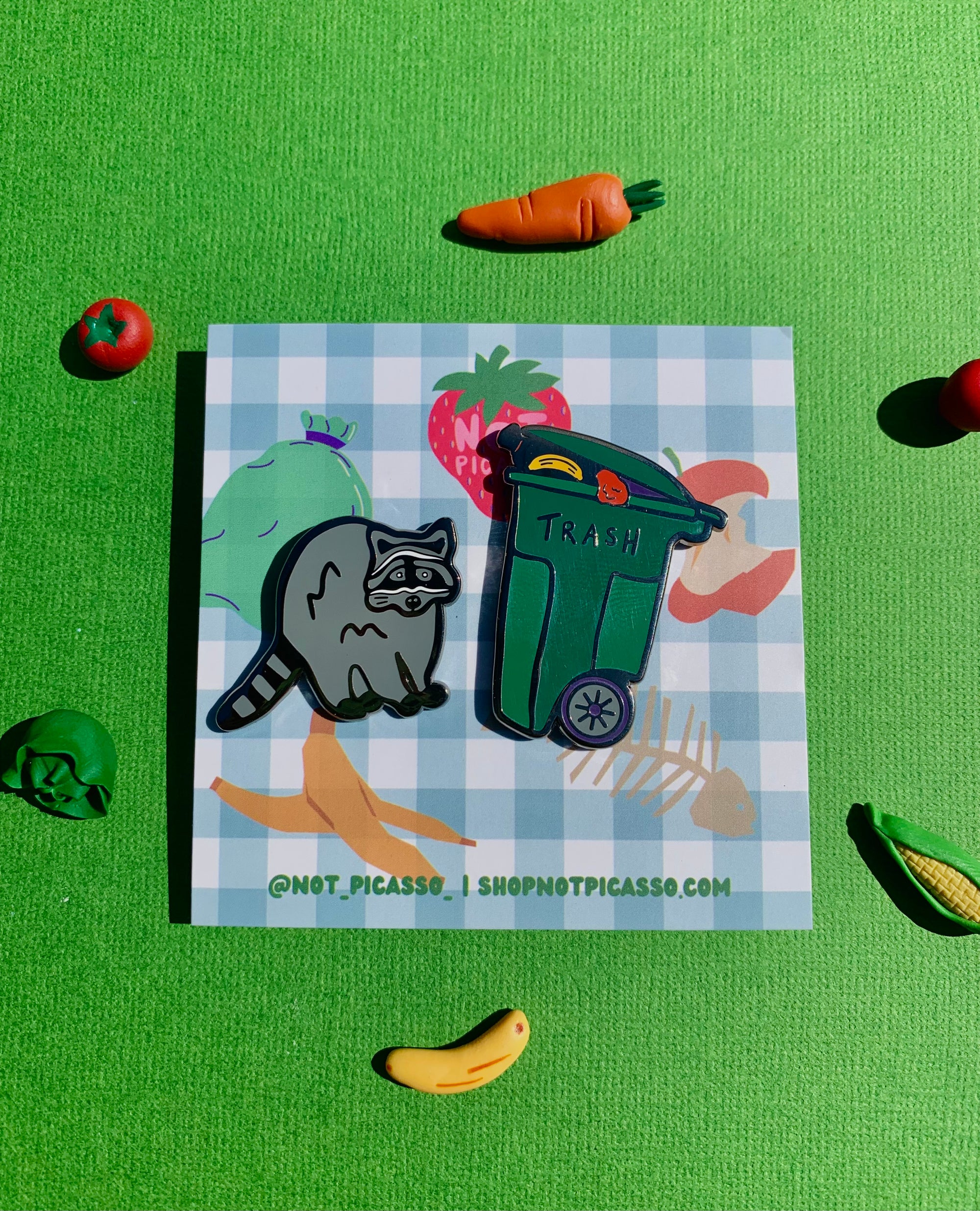 Trash Panda Enamel Pin Set