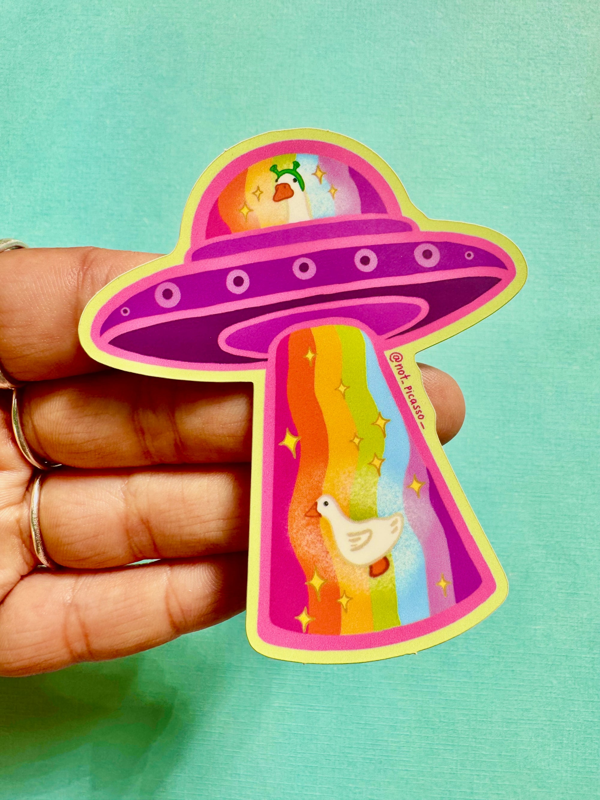 Goose Galaxy Sticker