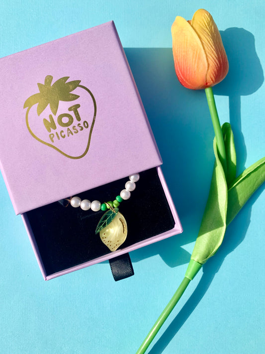 Little Lemon Beaded Necklace