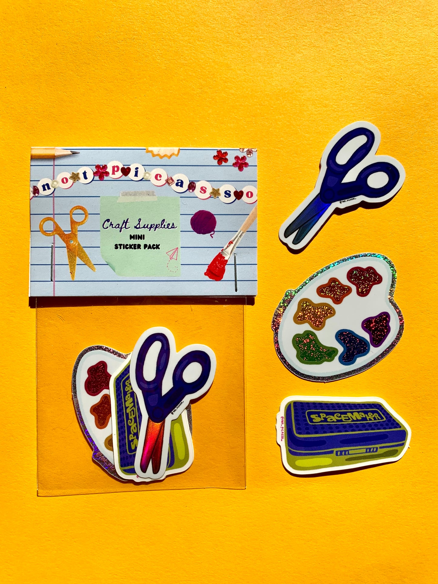 Mini Craft Supplies Sticker Pack