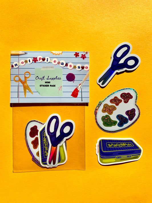 Mini Craft Supplies Sticker Pack