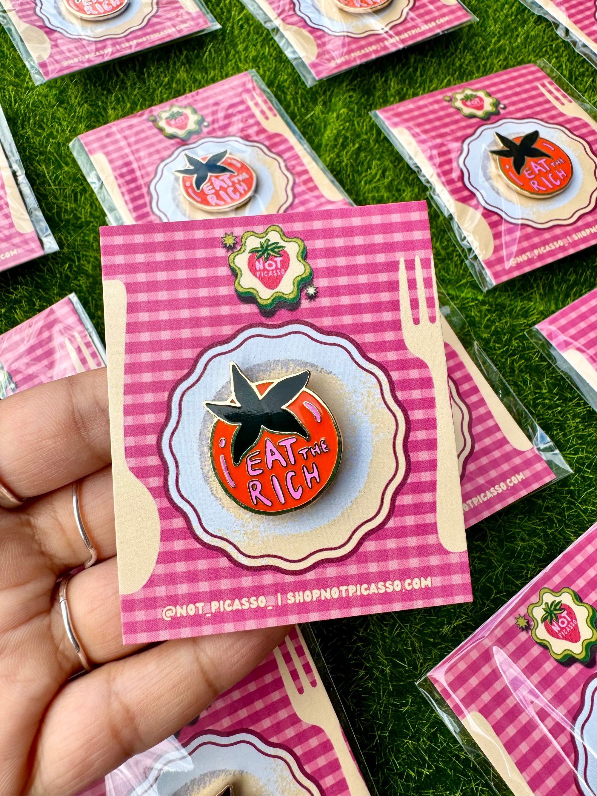 Eat the Rich Enamel Pn