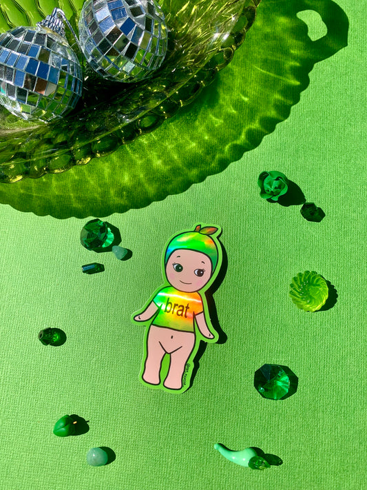 Holographic Brat Kewpie Sticker