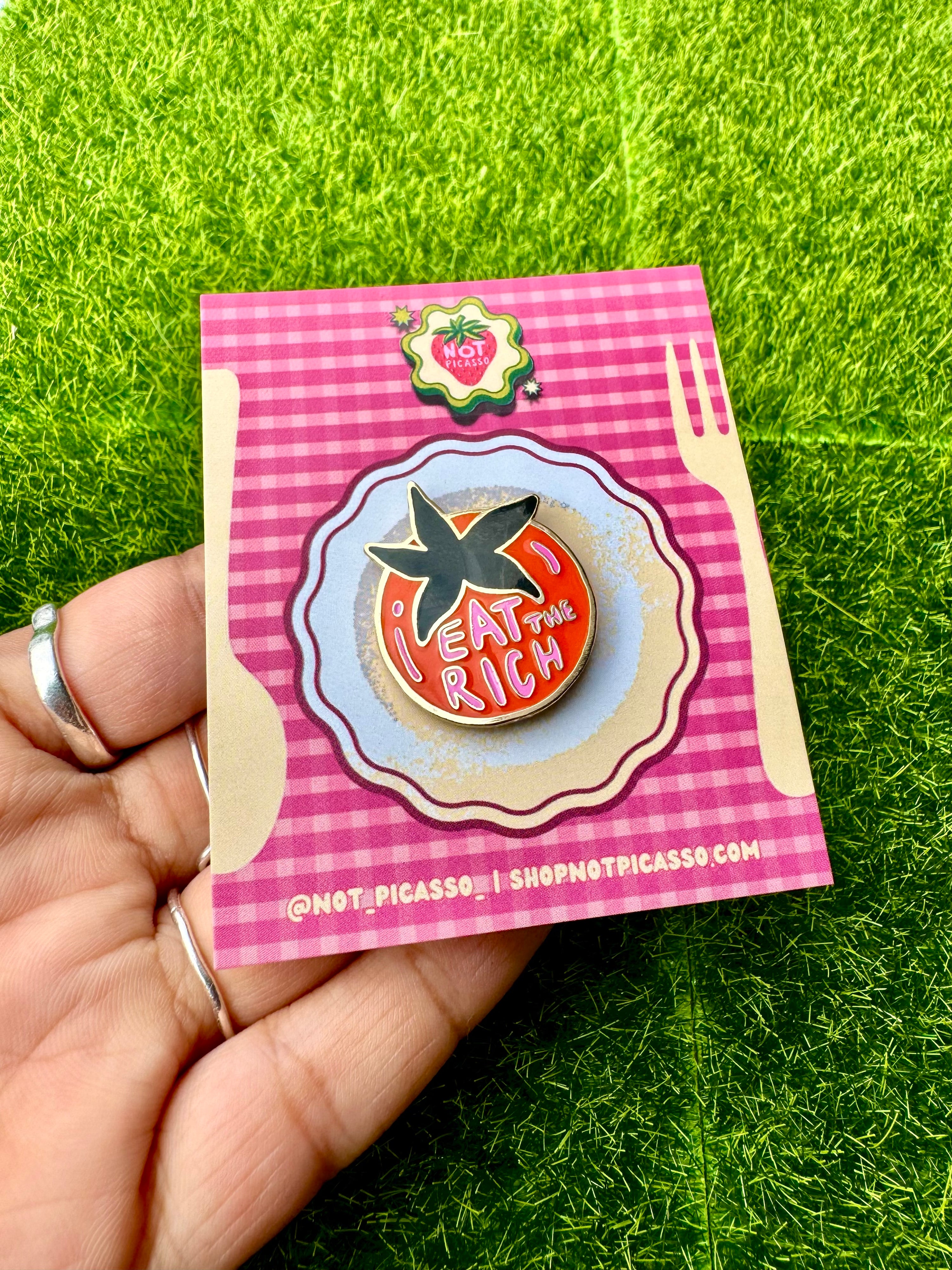 Eat the Rich Enamel Pn