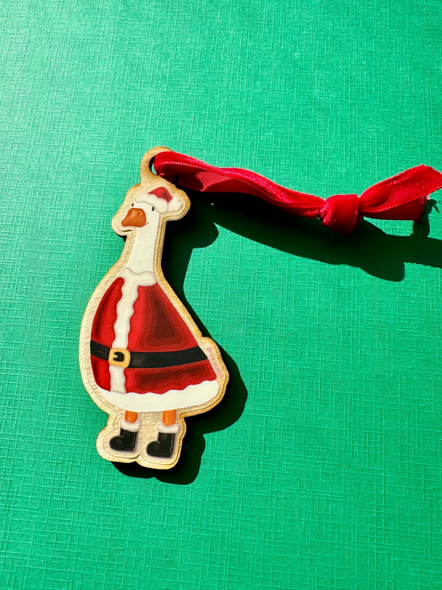 Holly Goose Ornament