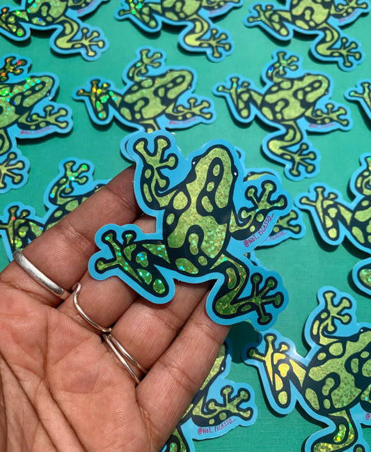 Glitter Dart Frog Sticker