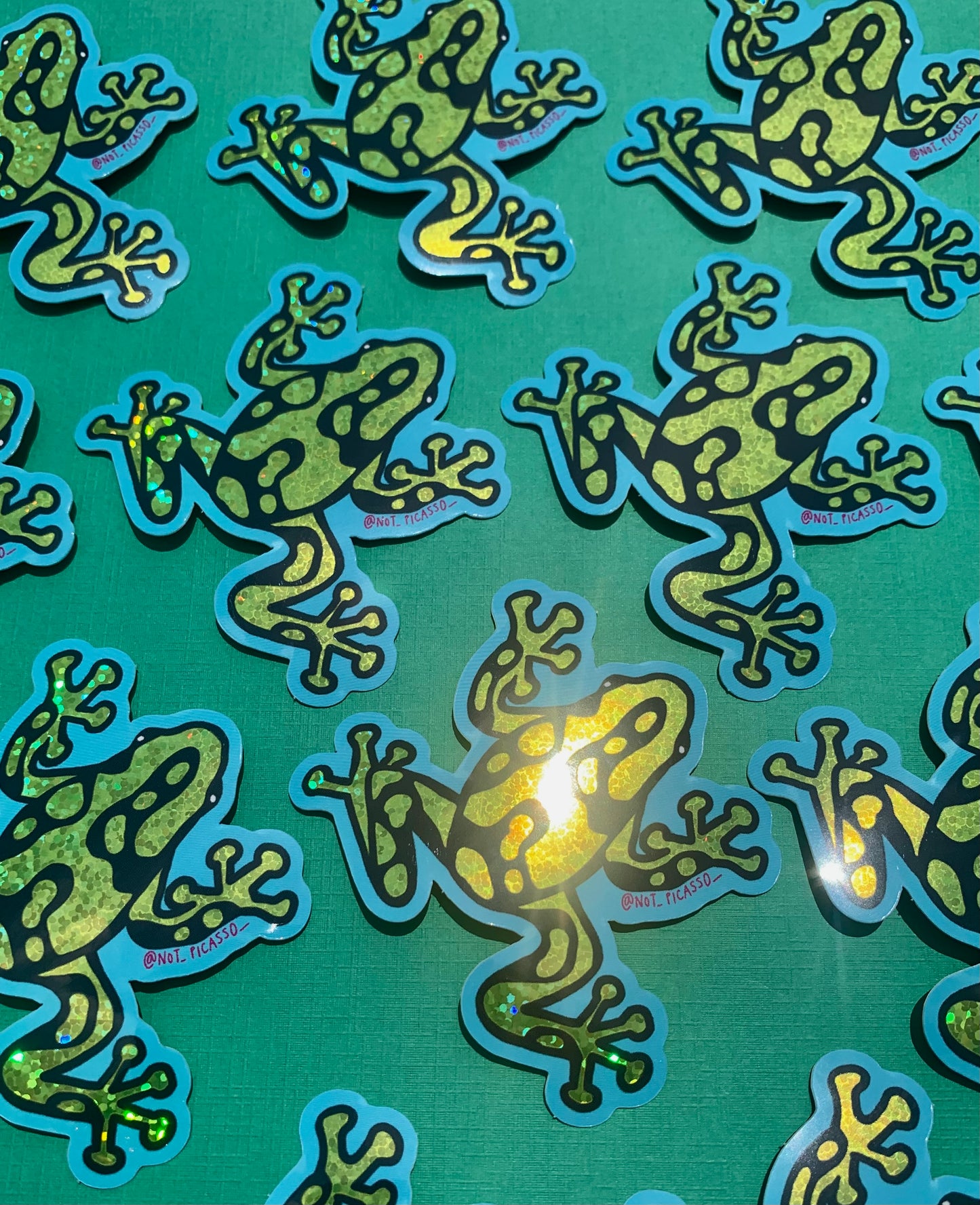 Glitter Dart Frog Sticker