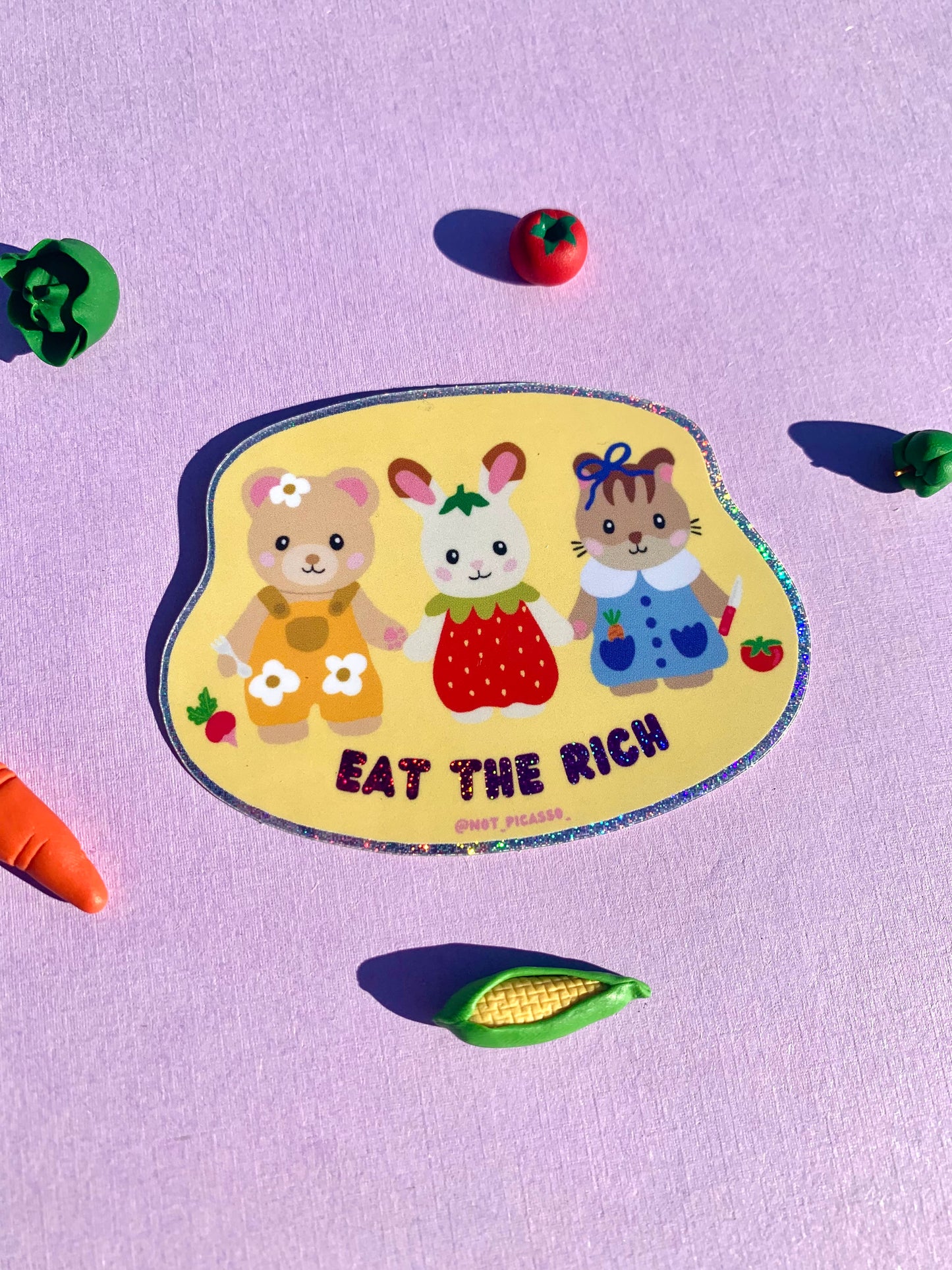 Eat the Rich Critter Sticker