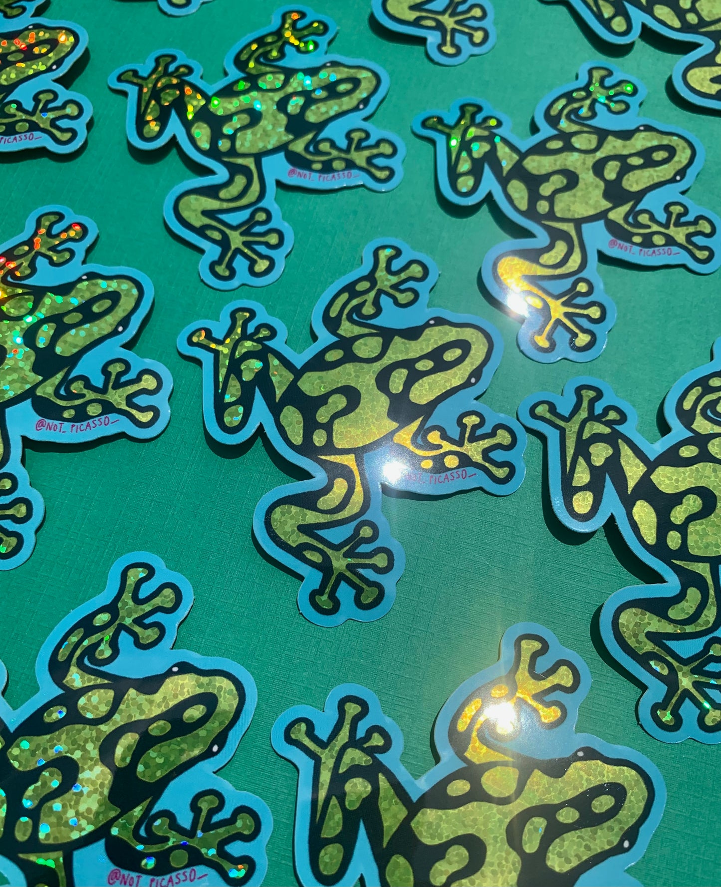 Glitter Dart Frog Sticker