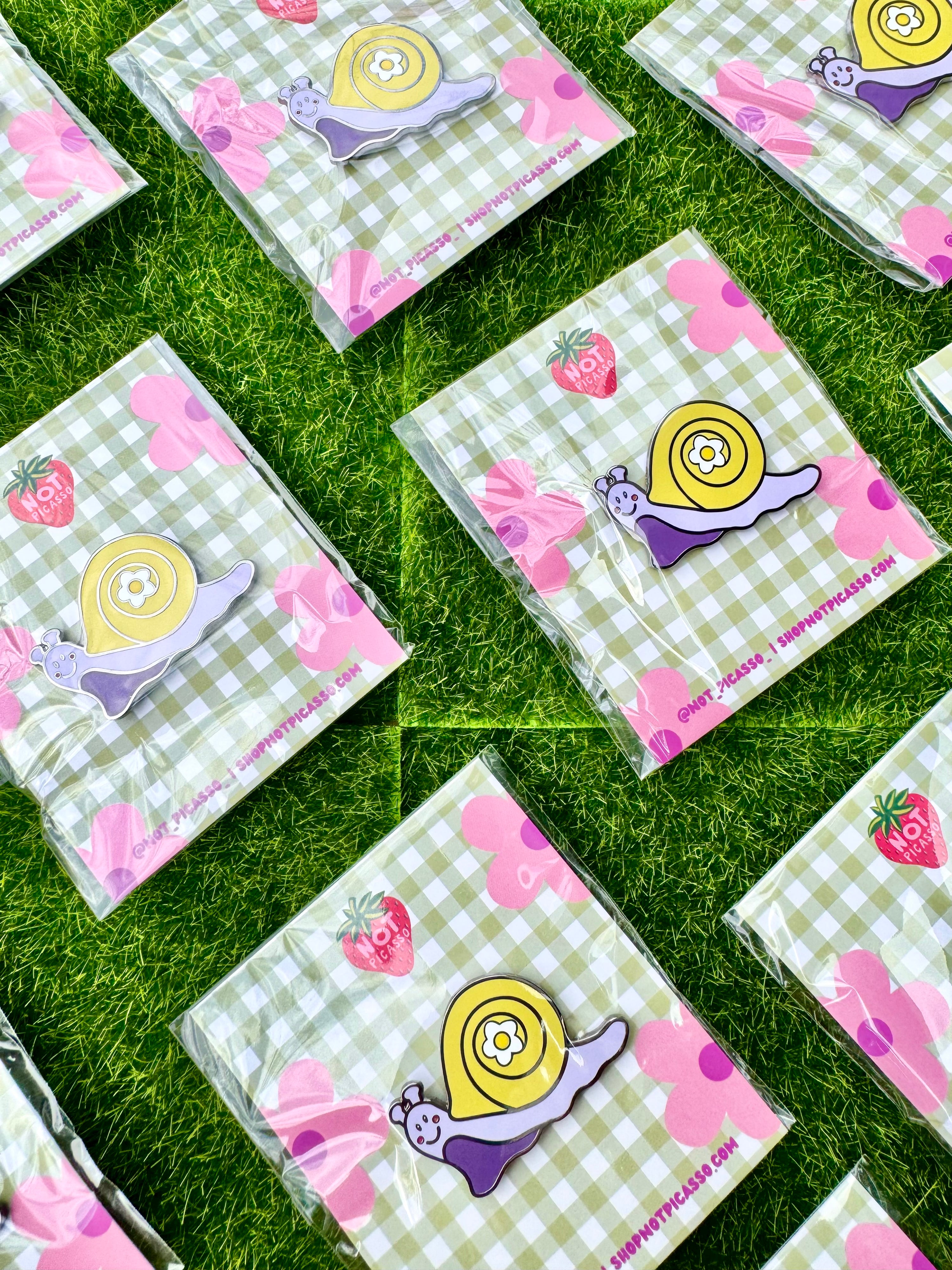 Suzie Snail Enamel Pin