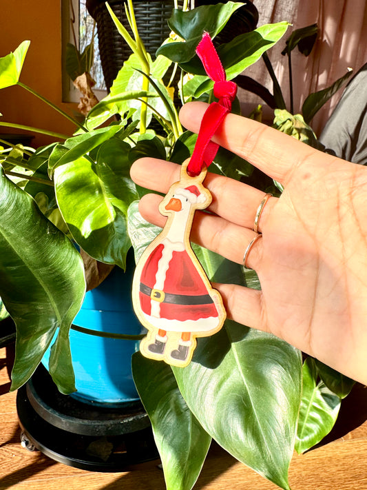 Holly Goose Ornament