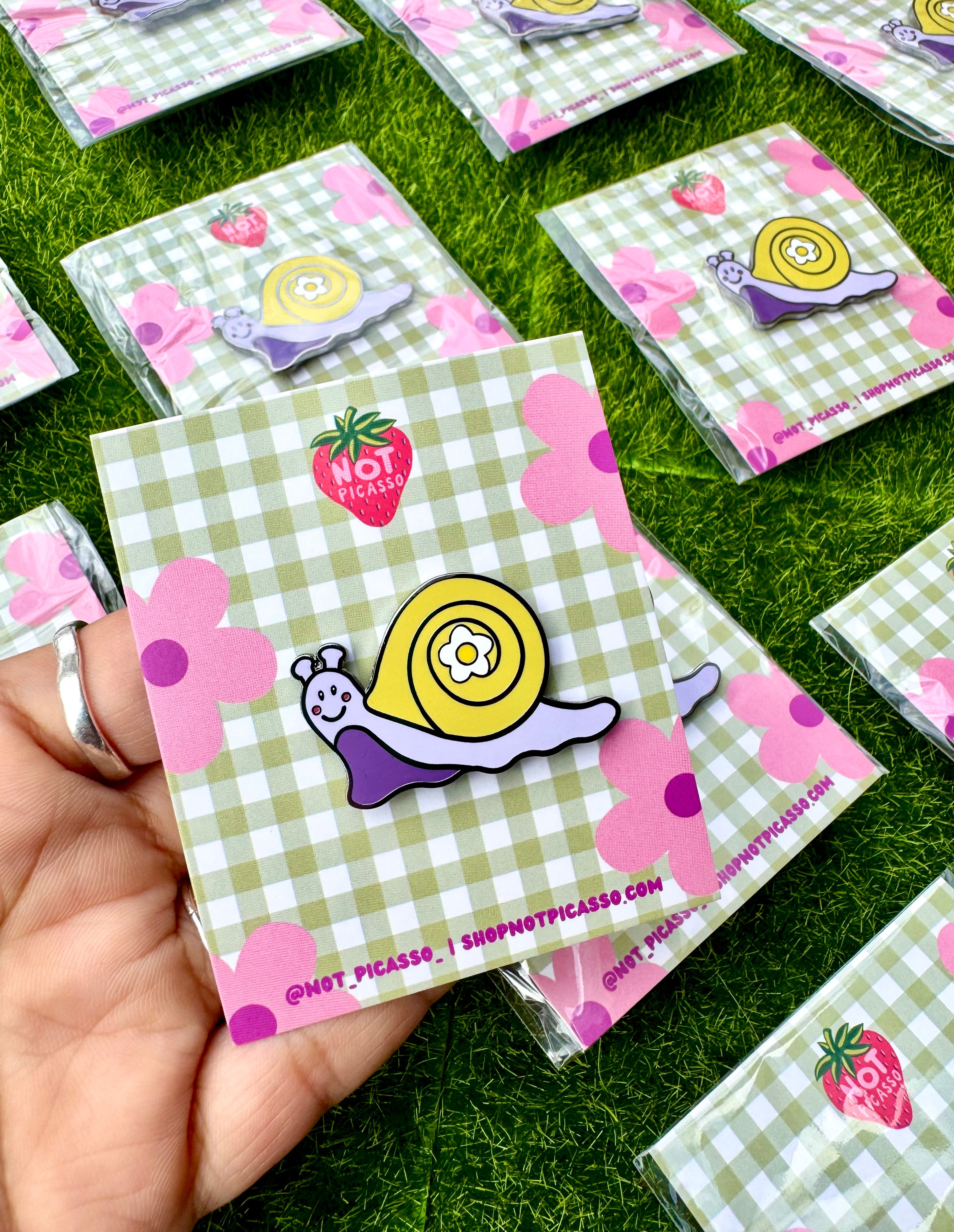 Suzie Snail Enamel Pin