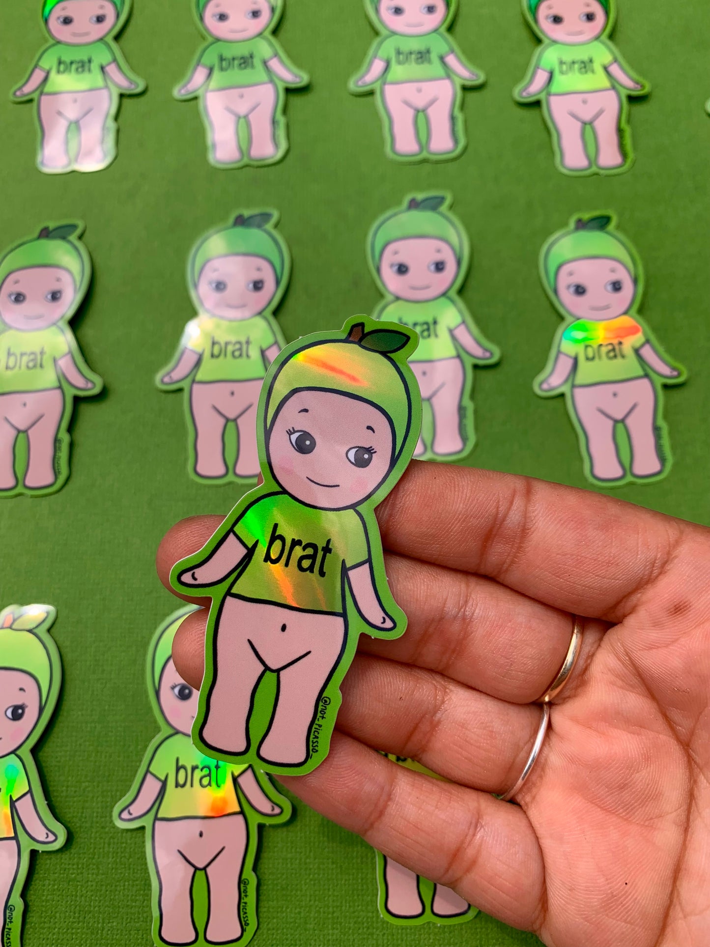 Holographic Brat Kewpie Sticker