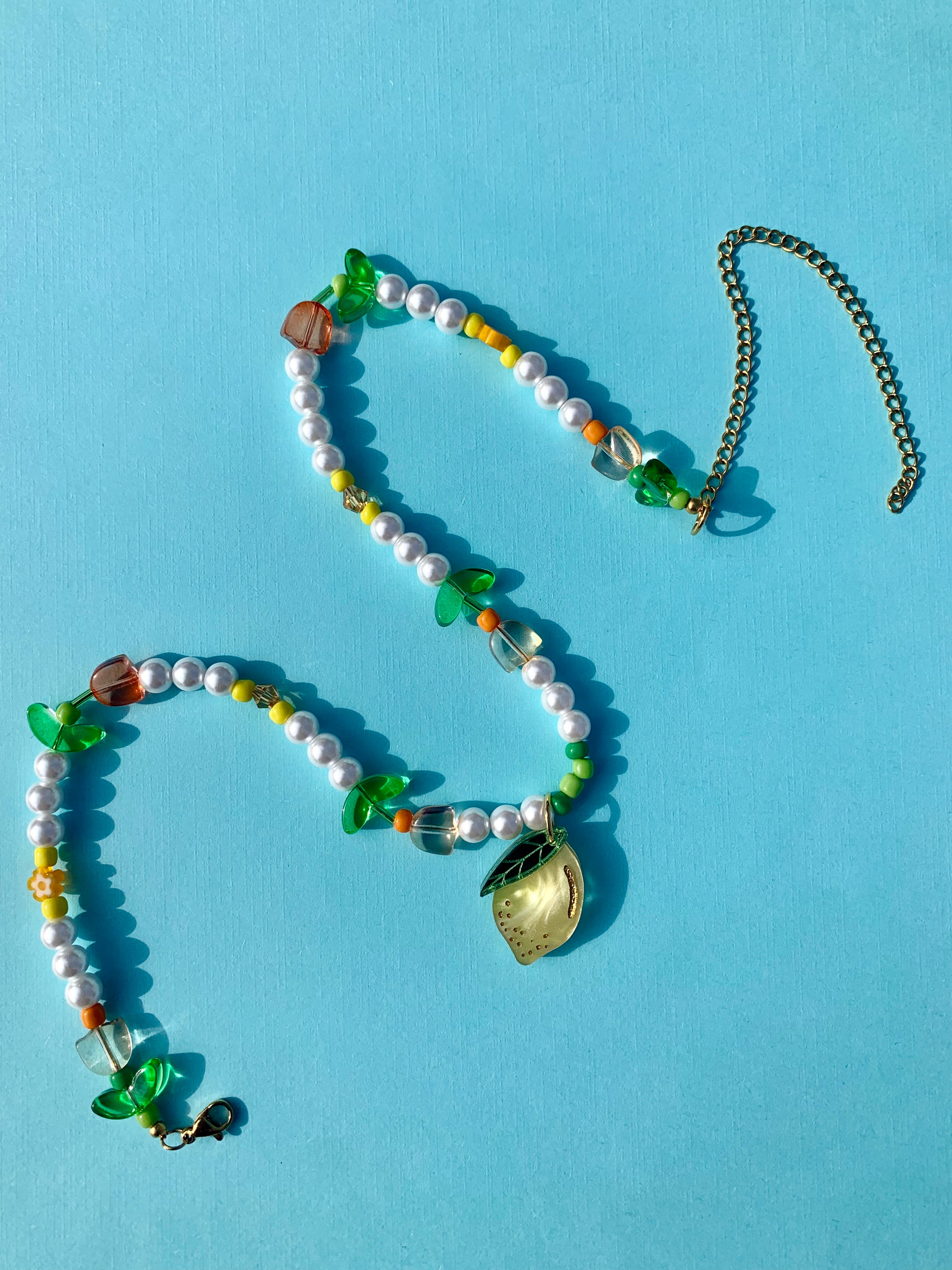 Little Lemon Beaded Necklace