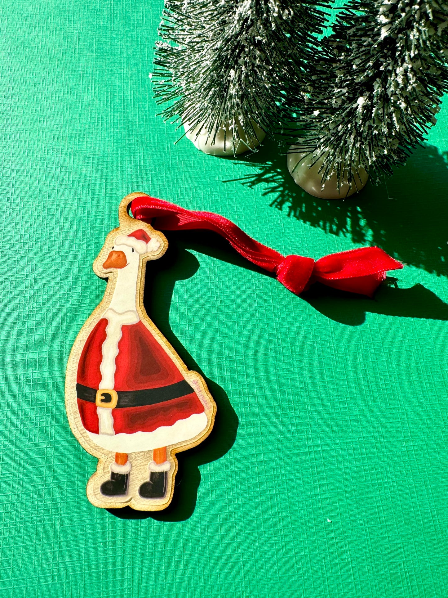 Holly Goose Ornament