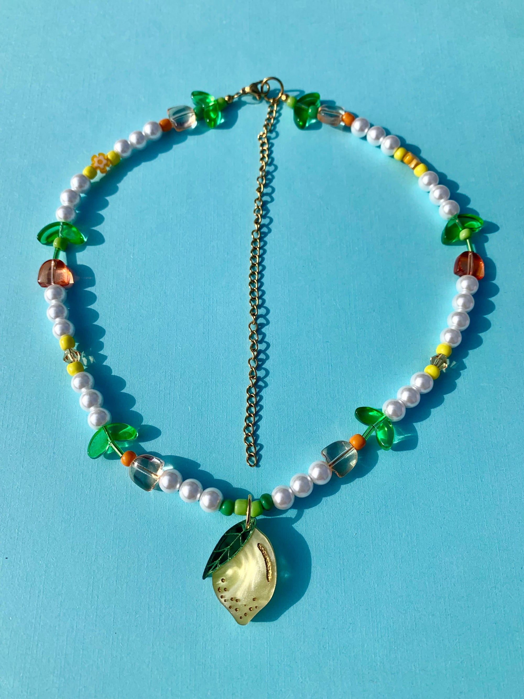 Little Lemon Beaded Necklace