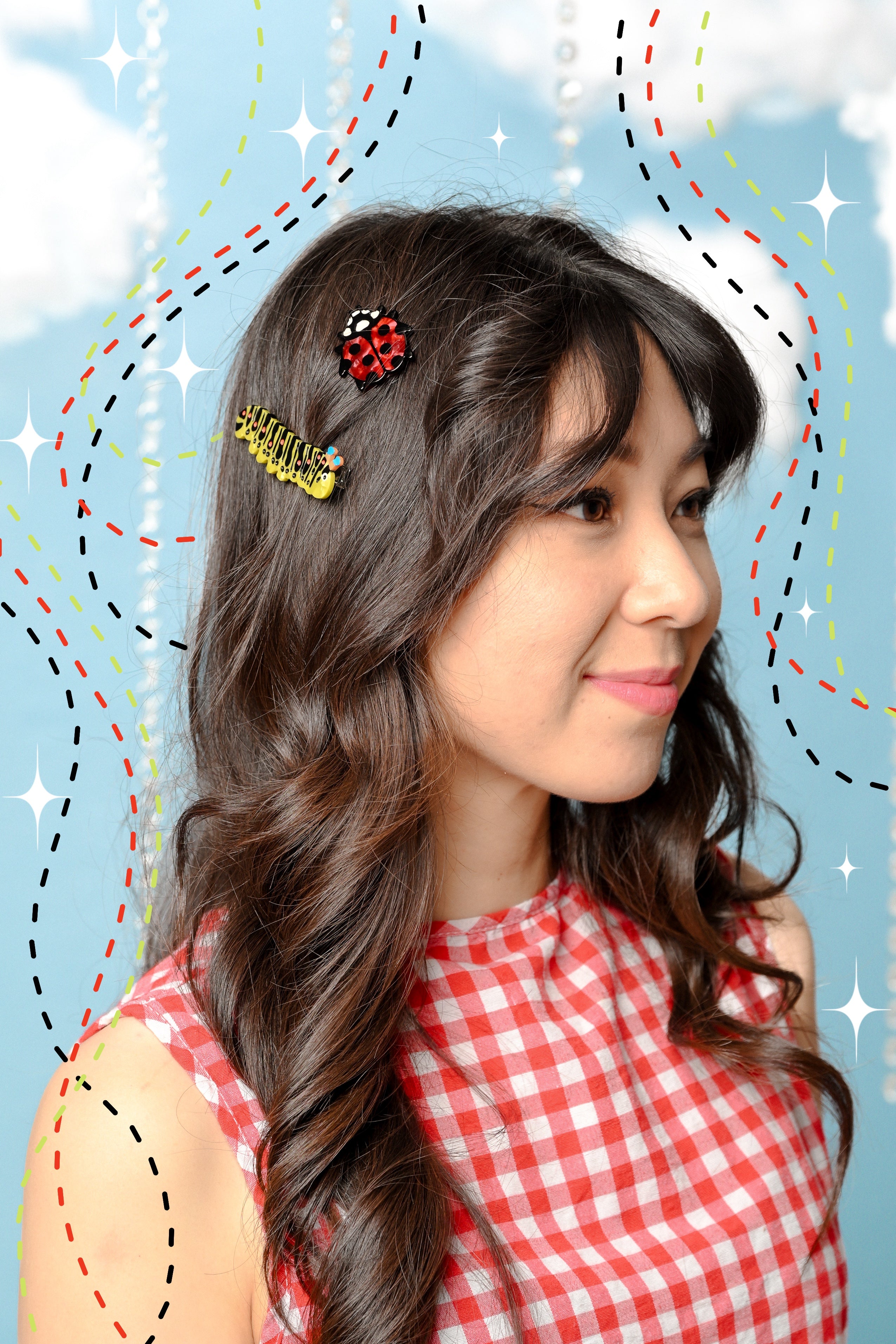 Caterpillar Hair Clip Set