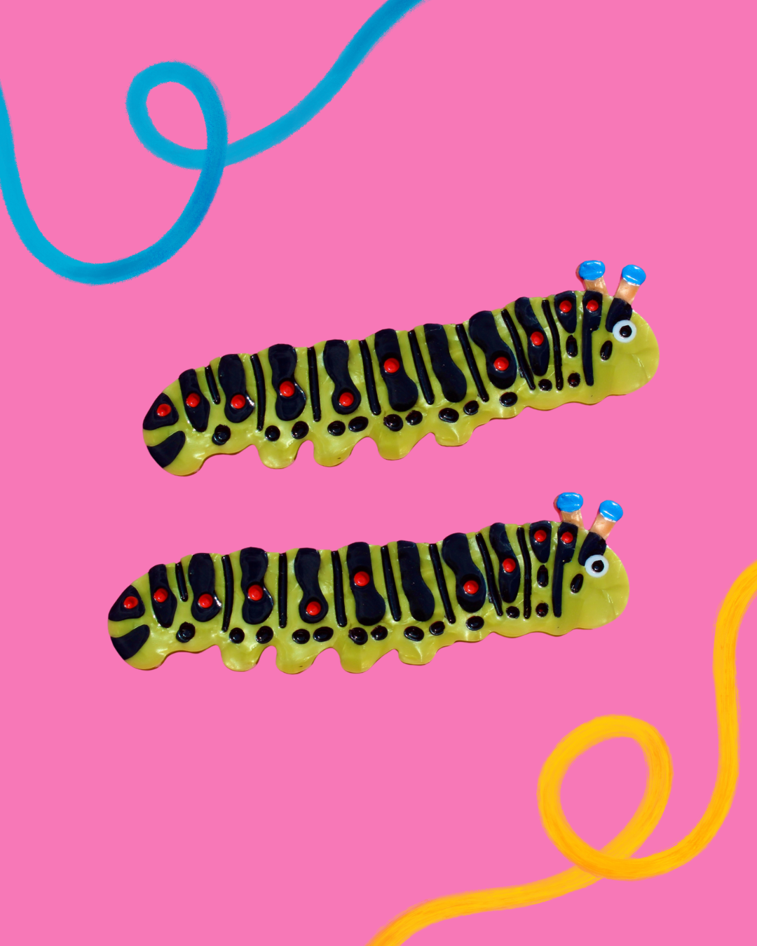 Caterpillar Hair Clip Set
