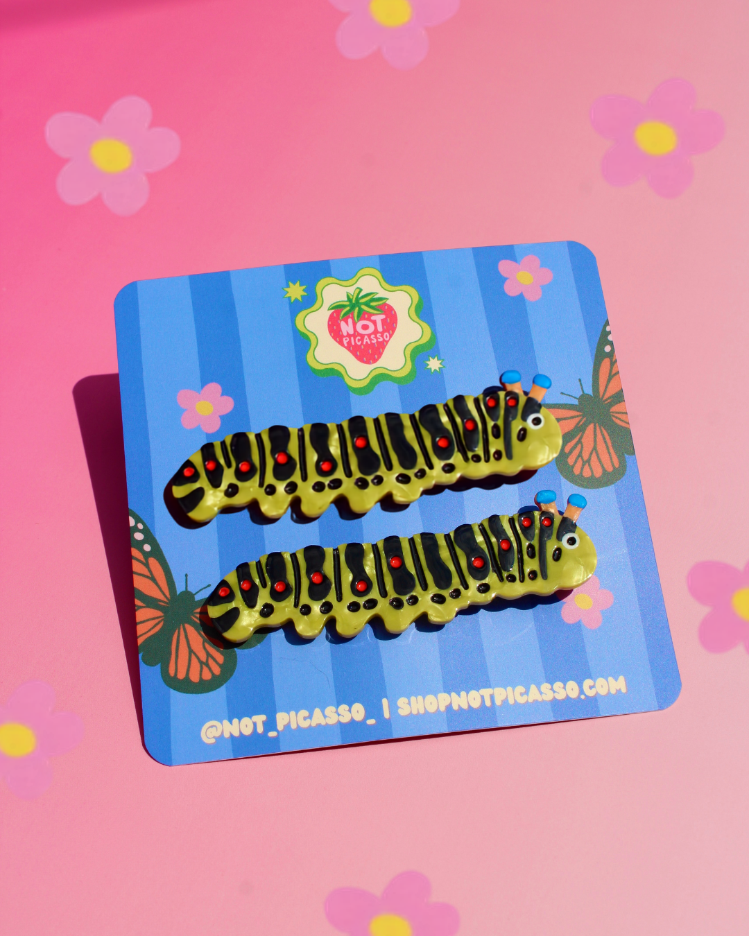 Caterpillar Hair Clip Set