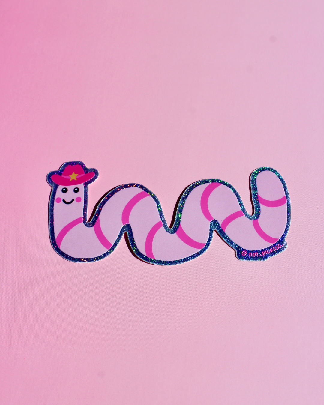 Cowboy Worm Sticker